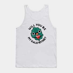 Will You Be My Kale-entine Cute Veggie Valentine Pun Tank Top